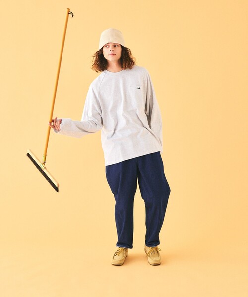 「TOWNCRAFT」 長袖Tシャツ MEDIUM ネイビー メンズ