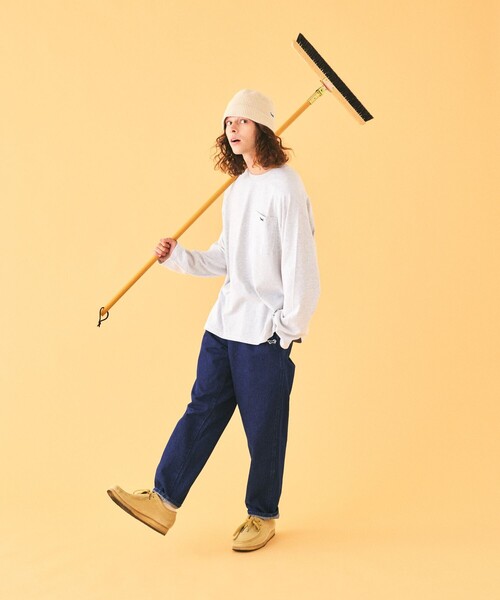 「TOWNCRAFT」 長袖Tシャツ MEDIUM ネイビー メンズ