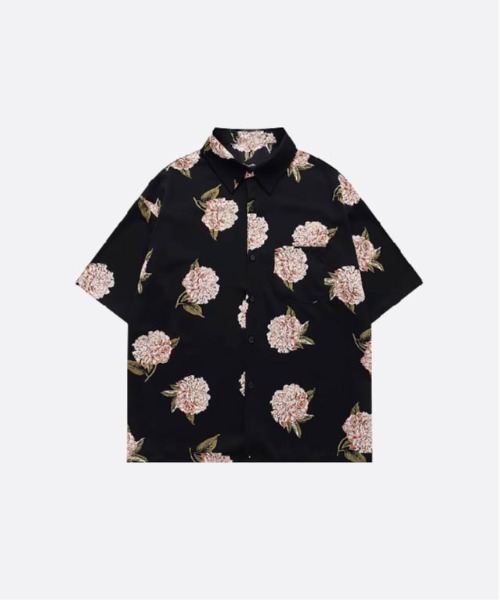 U：UME（ユーム） シャツ Monochrome Floral Print Shirt メンズ