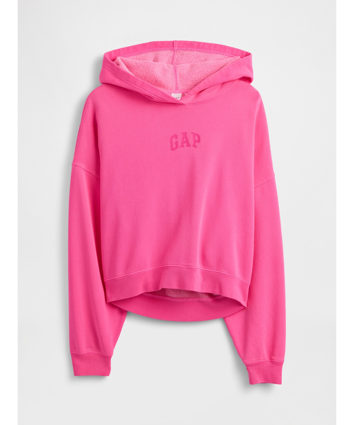 GAP パーカー リラックス ミニGAPロゴ クロップドパーカー
