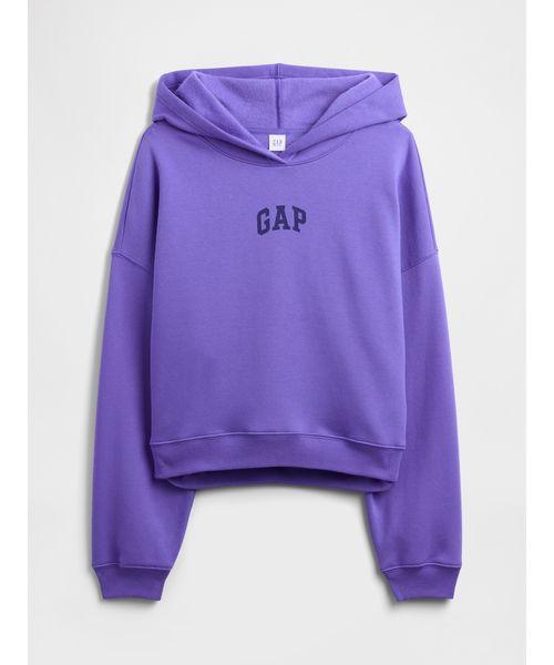 [限定コラボ]GAP×madhappy クロップドパーカー ブルー GAP パーカー リラックス ミニGAPロゴ クロップドパーカー