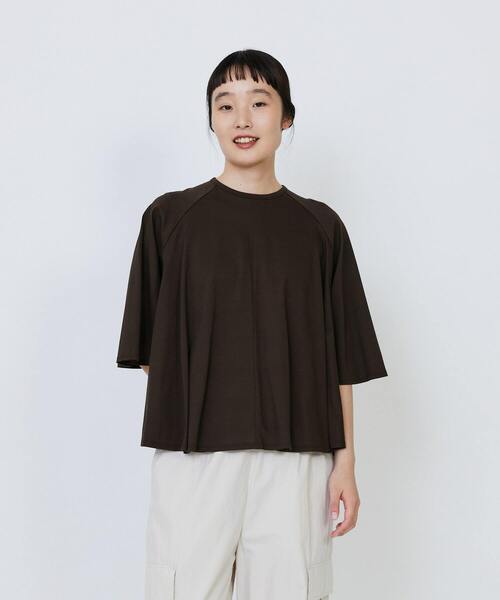 tシャツ 「4月ベストセラーブランド内2位」「4月お気に入り登録ブランド内2位」オーガニックコットン天竺Aラインプルオーバー レディースの画像