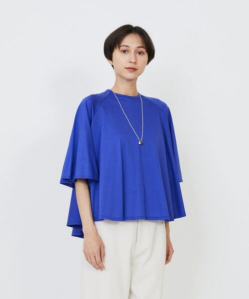 tシャツ 「4月ベストセラーブランド内2位」「4月お気に入り登録ブランド内2位」オーガニックコットン天竺Aラインプルオーバー レディースの画像