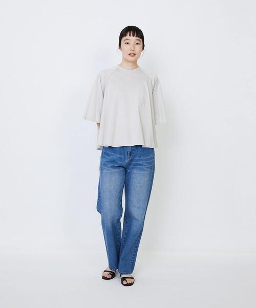 tシャツ 「4月ベストセラーブランド内2位」「4月お気に入り登録ブランド内2位」オーガニックコットン天竺Aラインプルオーバー レディースの画像