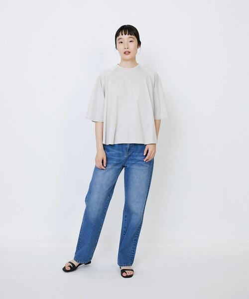 tシャツ 「4月ベストセラーブランド内2位」「4月お気に入り登録ブランド内2位」オーガニックコットン天竺Aラインプルオーバー レディースの画像