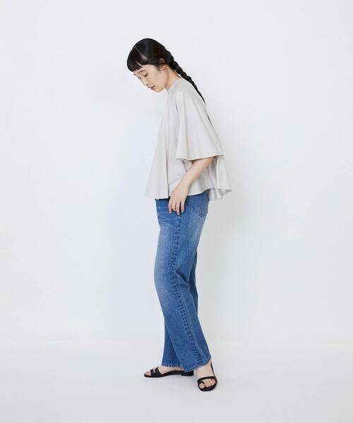 tシャツ 「4月ベストセラーブランド内2位」「4月お気に入り登録ブランド内2位」オーガニックコットン天竺Aラインプルオーバー レディースの画像