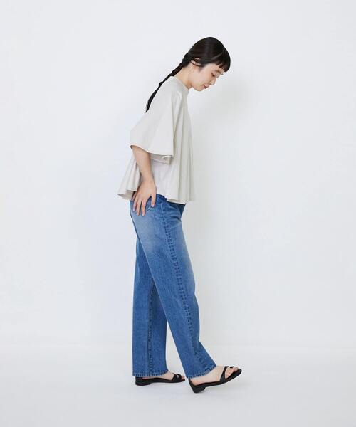 tシャツ 「4月ベストセラーブランド内2位」「4月お気に入り登録ブランド内2位」オーガニックコットン天竺Aラインプルオーバー レディースの画像