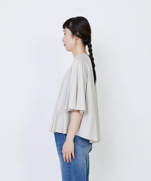 tシャツ 「4月ベストセラーブランド内2位」「4月お気に入り登録ブランド内2位」オーガニックコットン天竺Aラインプルオーバー レディースの画像