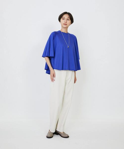 tシャツ 「4月ベストセラーブランド内2位」「4月お気に入り登録ブランド内2位」オーガニックコットン天竺Aラインプルオーバー レディースの画像