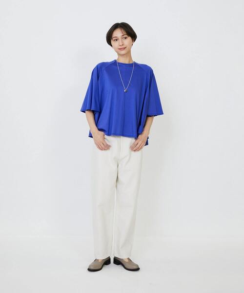 tシャツ 「4月ベストセラーブランド内2位」「4月お気に入り登録ブランド内2位」オーガニックコットン天竺Aラインプルオーバー レディースの画像