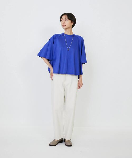 tシャツ 「4月ベストセラーブランド内2位」「4月お気に入り登録ブランド内2位」オーガニックコットン天竺Aラインプルオーバー レディースの画像