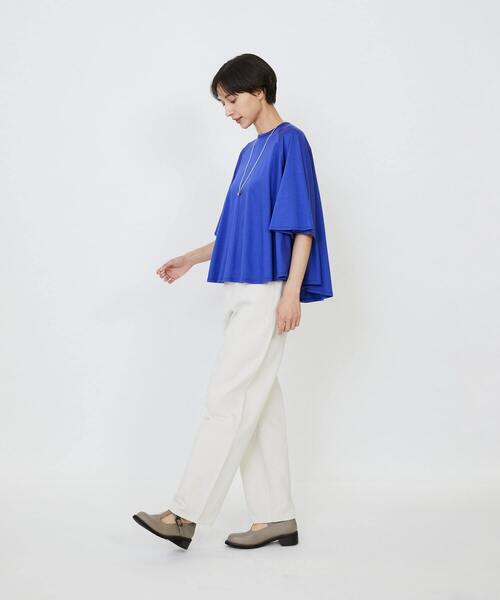tシャツ 「4月ベストセラーブランド内2位」「4月お気に入り登録ブランド内2位」オーガニックコットン天竺Aラインプルオーバー レディースの画像