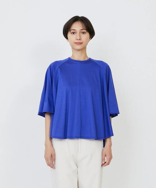 tシャツ 「4月ベストセラーブランド内2位」「4月お気に入り登録ブランド内2位」オーガニックコットン天竺Aラインプルオーバー レディースの画像