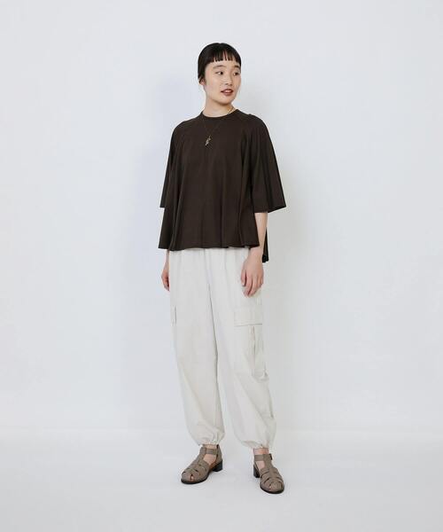 tシャツ 「4月ベストセラーブランド内2位」「4月お気に入り登録ブランド内2位」オーガニックコットン天竺Aラインプルオーバー レディースの画像