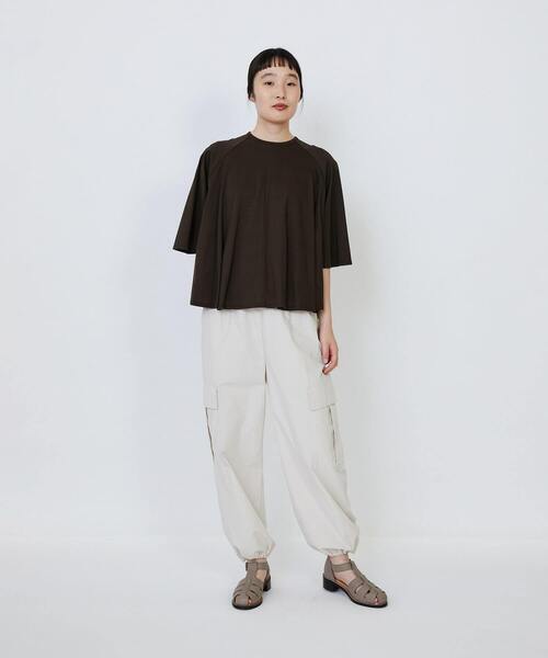 tシャツ 「4月ベストセラーブランド内2位」「4月お気に入り登録ブランド内2位」オーガニックコットン天竺Aラインプルオーバー レディースの画像