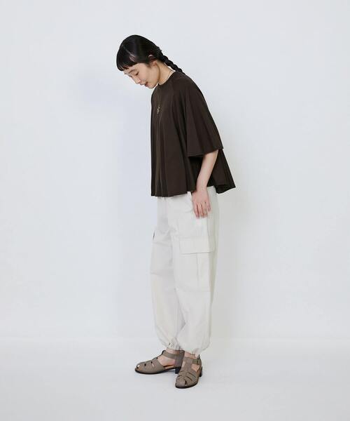 tシャツ 「4月ベストセラーブランド内2位」「4月お気に入り登録ブランド内2位」オーガニックコットン天竺Aラインプルオーバー レディースの画像