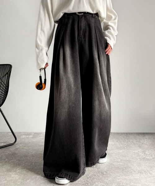 Classical Origin ワイドパンツ ジーンズ 変形3タックスーパーワイド