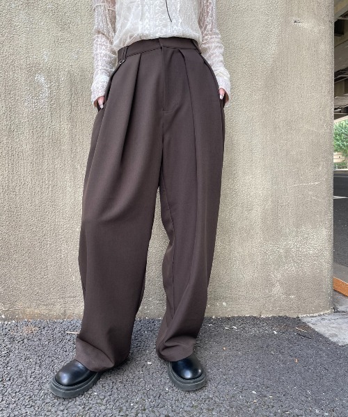 AIC. スラックス パンツ ダブルタックスラックスパンツ レディース