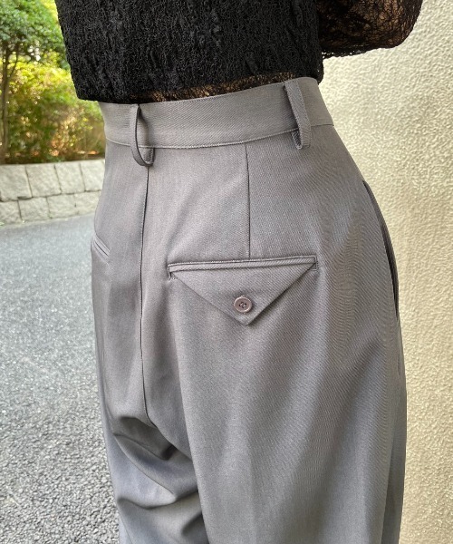 AIC. スラックス パンツ ダブルタックスラックスパンツ レディース AIC. スラックス パンツ ダブルタックスラックスパンツ レディース
