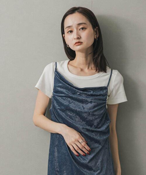 SENSE OF PLACE by URBAN RESEARCH ワンピース シアーベロアドレープ