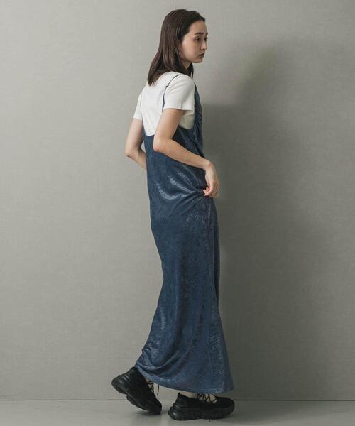 SENSE OF PLACE by URBAN RESEARCH ワンピース シアーベロアドレープ