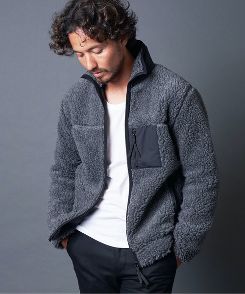 「Magine」 ジップアップブルゾン 48 チャコールグレー メンズ_画像2