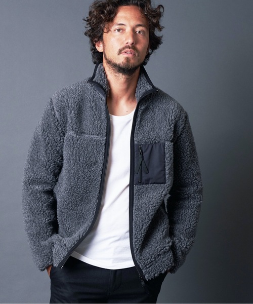 「Magine」 ジップアップブルゾン 48 チャコールグレー メンズ_画像4