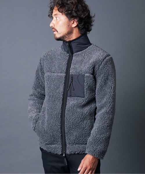 「Magine」 ジップアップブルゾン 48 チャコールグレー メンズ_画像6