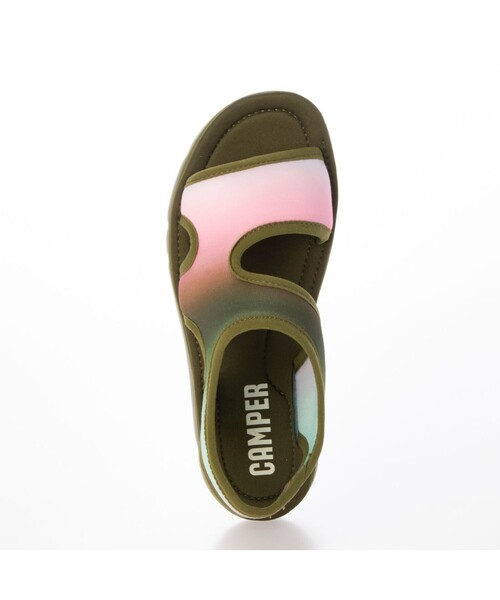 「CAMPER」 フラットサンダル 25.0cm グリーン レディース_画像4