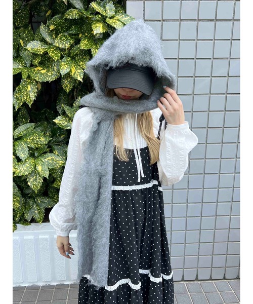 WC マフラー ストール 「秋冬新作」フードドッキングマフラー