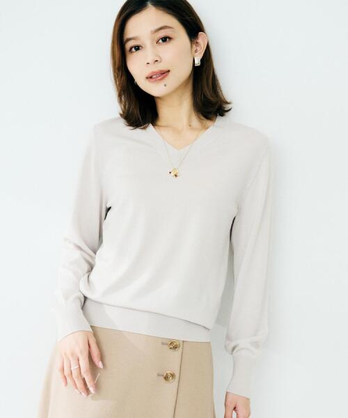 UNTITLED（アンタイトル） ニット セーター 「洗える/ウール100%」V