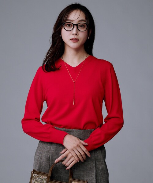 UNTITLED（アンタイトル） ニット セーター 「洗える/ウール100%」V