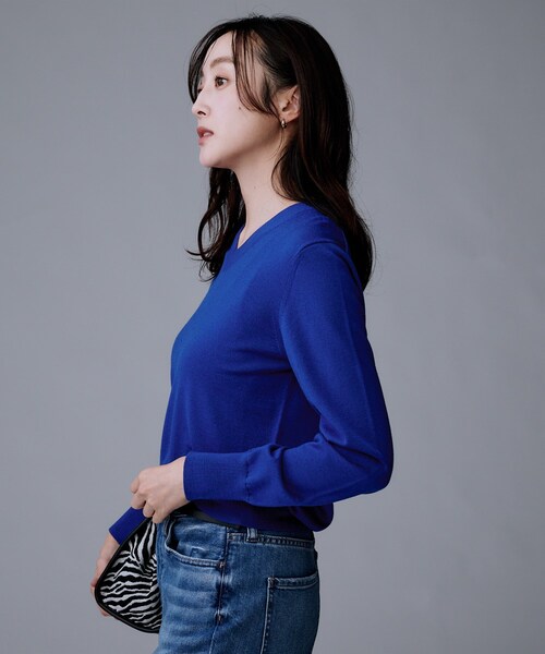 UNTITLED（アンタイトル） ニット セーター 「洗える/ウール100%」V