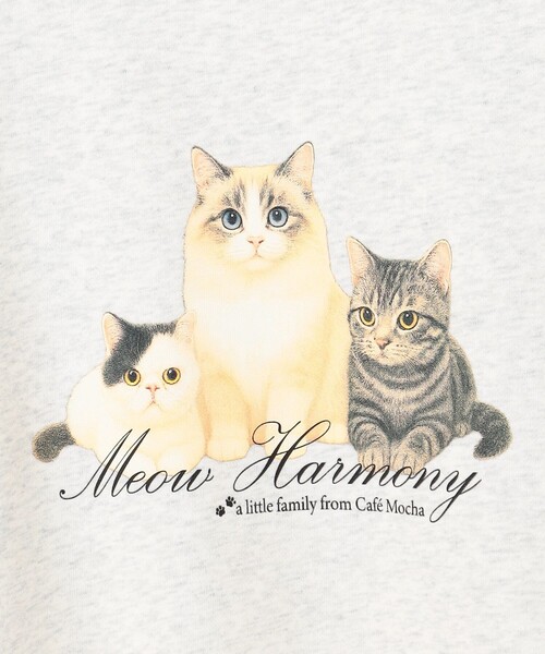 LOEFF 猫と本のイラスト スウェット 2025.6購入 1度着用 LOEFF 猫と本