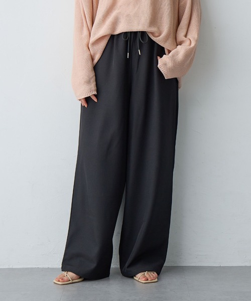 anyfee ワイドパンツ パンツ 「anyfee/大きいサイズ」とろみツイル