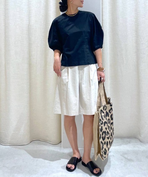 「BABYLONE」 半袖ブラウス フリー ブラック レディース_画像2