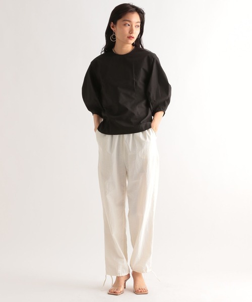 「BABYLONE」 半袖ブラウス フリー ブラック レディース_画像4