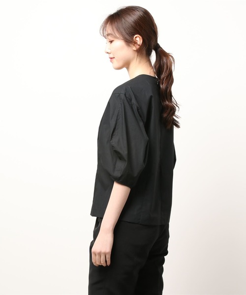 「BABYLONE」 半袖ブラウス フリー ブラック レディース_画像9