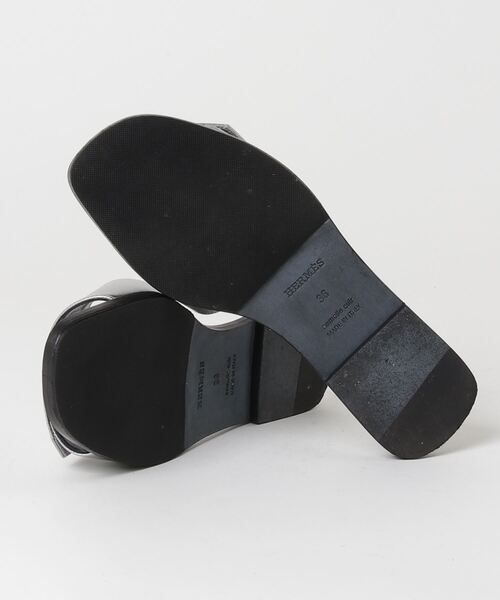 Hermes’ フラットミュール HERMES（エルメス） フラットサンダル 38 シルバー レディース