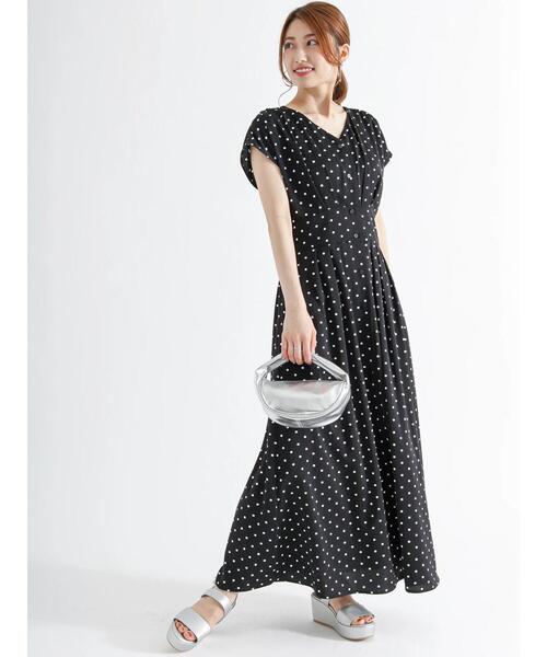 「Te chichi」 半袖ワンピース F カーキ レディース_画像3