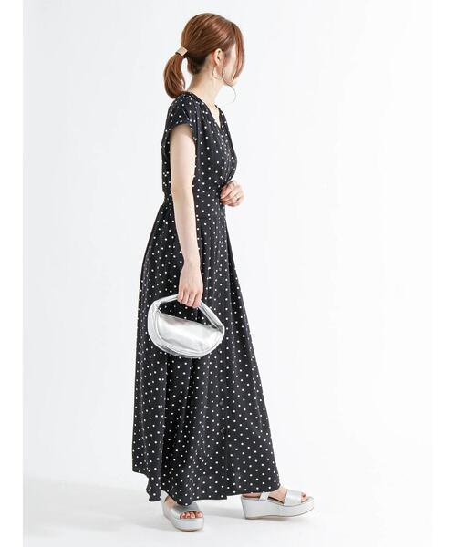 「Te chichi」 半袖ワンピース F カーキ レディース_画像4