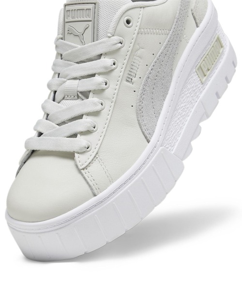 PUMA 「PUMA」 ローカットスニーカー 23.5cm ホワイト×グレー