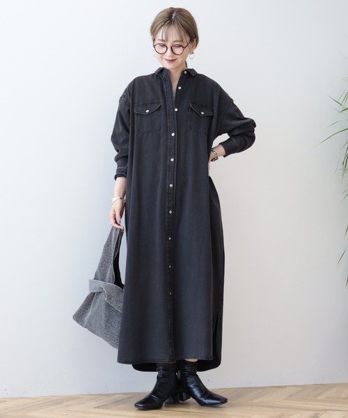 AMERICAN HOLIC（アメリカンホリック） シャツワンピース M ブラック