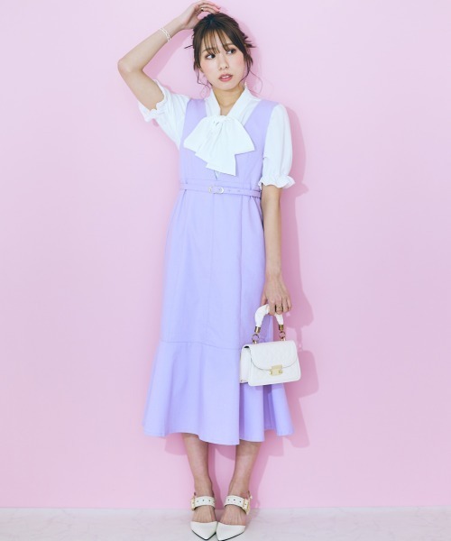 「marun」 半袖ブラウス LL ピンク レディース_画像2