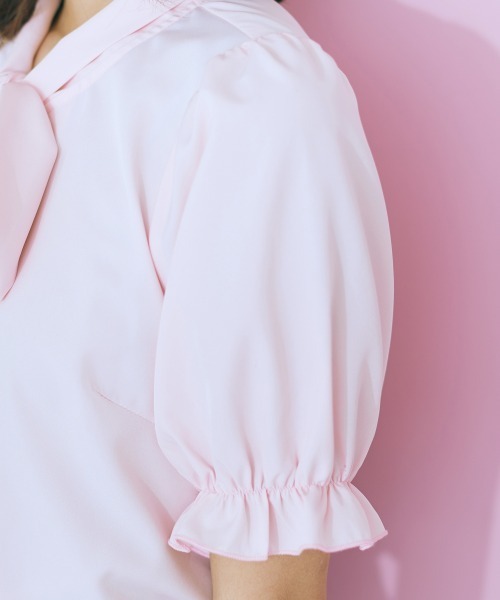 「marun」 半袖ブラウス LL ピンク レディース_画像7
