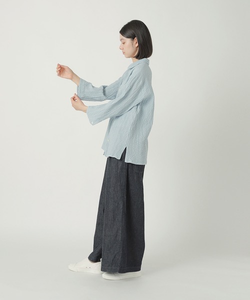 Plantation（プランテーション） ブラウス シャツ シュリンクボイル