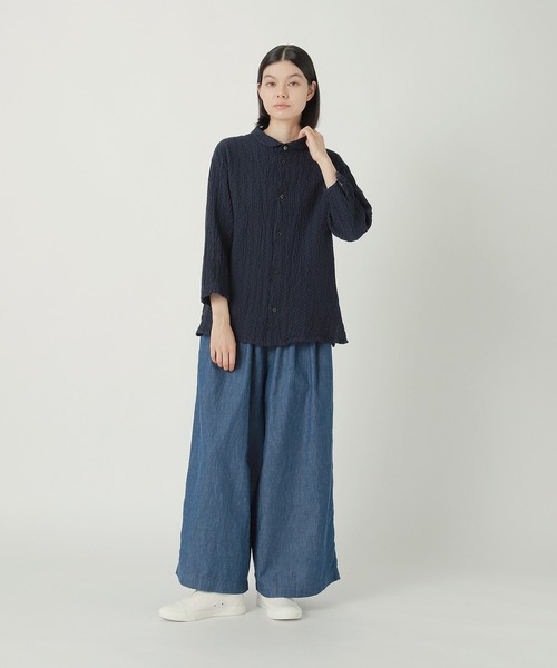 Plantation（プランテーション） ブラウス シャツ シュリンクボイル