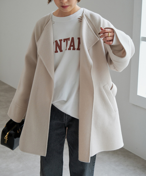 Spick & Span アウター　ホワイト　36 Spick＆Span（スピック アンド スパン） 「Spick & Span」 ノーカラー