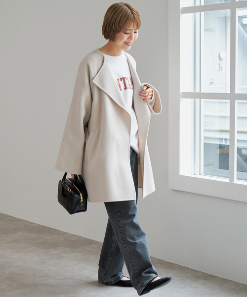 Spick & Span アウター　ホワイト　36 Spick＆Span（スピック アンド スパン） 「Spick & Span」 ノーカラー