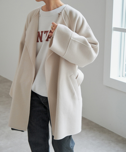 Spick & Span アウター　ホワイト　36 Spick＆Span（スピック アンド スパン） 「Spick & Span」 ノーカラー